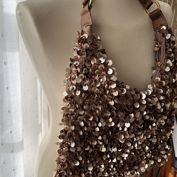 Shimmering lined vintage sequin bag — sparkly, not scratchy! - Picture 5 of 15